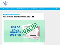 List of Valid Boards in India 2024-25 | Valid Boards