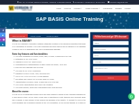 Sap Basis Online Training In Hyderabad | Sap Basis Online Training