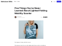 Five Things You've Never Learned About Lightest Folding Mobility 