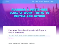 Planning a Waste-Free Place of work: Trying to recycle and Beyond