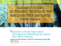 Basements Floods Restoration: Techniques for Rebuilding Your Space Aft