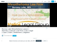 Bonney Lake Mesothelioma Lawyer | Attorney | Lawsuit | Law Firm  | Law