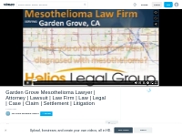 Garden Grove Mesothelioma Lawyer | Attorney | Lawsuit | Law Firm  | La