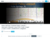Palm Springs Cerebral Palsy Lawyer | Attorney | Lawsuit | Law Firm  | 