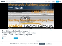 Troy Motorcycle Accident Lawyer | Attorney | Lawsuit | Law Firm  | Law