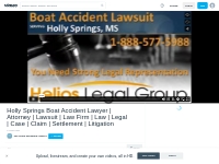 Holly Springs Boat Accident Lawyer | Attorney | Lawsuit | Law Firm  | 