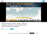 Seminole Boat Accident Lawyer | Attorney | Lawsuit | Law Firm  | Law |