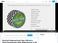 ShurTech Patterned Duck Tape 1.88-inch x 10yd-Checkerboard, Other, Mul