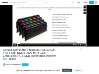 Corsair Dominator Platinum RGB 32 GB (4 x 8 GB) DDR4 3600 MHz C18, Ent