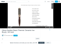 Olivia Garden Nano Thermic Ceramic Ion Brush, 3/4 Inch on Vimeo