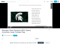 Michigan State Spartans MSU Sparty University Large College Flag on Vi