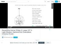 Revel/Kira Home Orbits II Large 24  5-Light Modern Sphere/Orb Chandeli