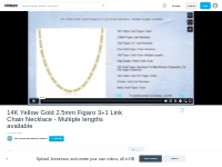 14K Yellow Gold 2.5mm Figaro 3+1 Link Chain Necklace - Multiple length