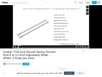 Graber 7/16-Inch Round Spring Tension Rod 8 to 11-Inch Adjustable Widt