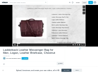 Ladderback Leather Messenger Bag for Men, Logan, Leather Briefcase, Ch