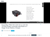 PowerMax PM4 75A 110V AC to 12V DC 75 Amp Power Converter with Built-I