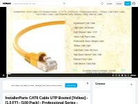 InstallerParts CAT6 Cable UTP Booted [Yellow] - [1.5 FT] - [100 Pack] 