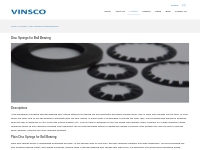 Disc Springs for Ball Bearing - Vinsco - OD 9.8 to 358mm