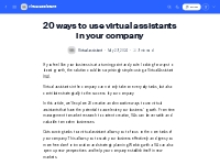 20 ways to use virtual assistants in your company