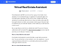 Virtual Real Estate Assistant