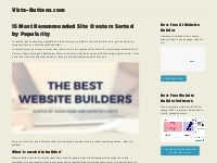 15 Most Recommended Site Creators Sorted by Popularity