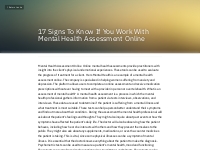 17 Signs To Know If You Work With Mental Health Assessm...