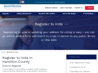Register to Vote - Hamilton County Board of Elections