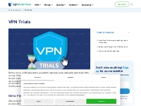 VPN Trials: Get the Best Discounts and (Free) Trial Periods