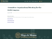 Committee Organizational Meeting for the 118th Congress - House Commit