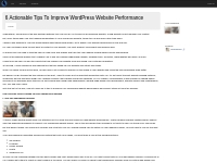  6 Actionable Tips To Improve WordPress Website Performance - lenjihau