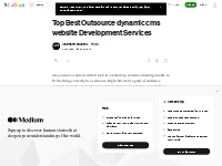 Top Best Outsource dynamic cms website Development Services | by Web P