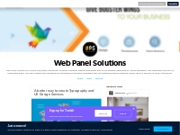 Web Panel Solutions — A better way to create Typography and UX Design.