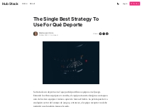 The Single Best Strategy To Use For Qué Deporte