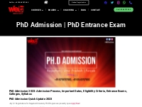 Ph.D Admission | Ph.D Entrance Exam - Best Education Consultants for a