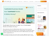 TaskRabbit Business Model: How TaskRabbit Works   Makes Money?
