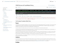 TDF/Policies   TradeMark Policy - The Document Foundation Wiki