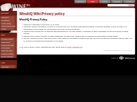 WineHQ Wiki:Privacy policy - WineHQ Wiki