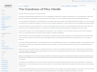 The Grandness of Pilus Handle - The Grandness of Pilus Handle