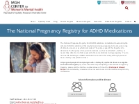 The National Pregnancy Registry for ADHD Medications - MGH Center for 