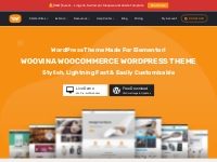 Best Free Theme for Elementor - WooVina Theme is Built for Elementor -