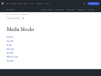 Media blocks   Documentation   WordPress.org