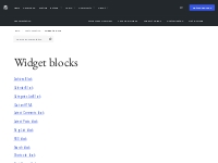 Widget blocks   Documentation   WordPress.org