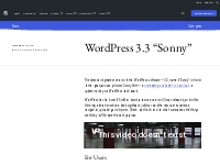WordPress 3.3  Sonny    WordPress News