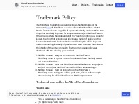 Trademark Policy   WordPress Foundation