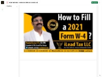 Infosys Webinar - How to Fill Form W-4 in 2021.pdf