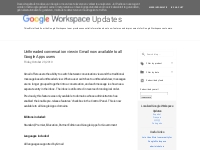  Google Workspace Updates: October 2010