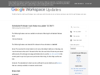  Google Workspace Updates: 2011