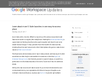  Google Workspace Updates: June 2017