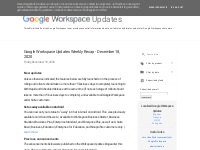  Google Workspace Updates: 2020