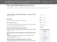  Google Workspace Updates: January 2021